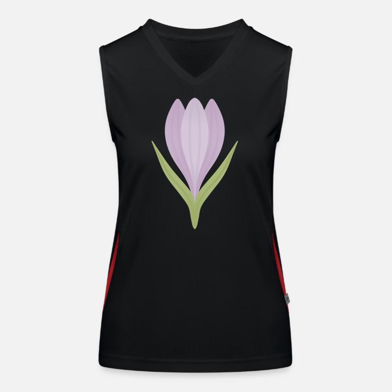 Illustration de la fleur de crocus lilas Débardeur respirant contrasté Femme
