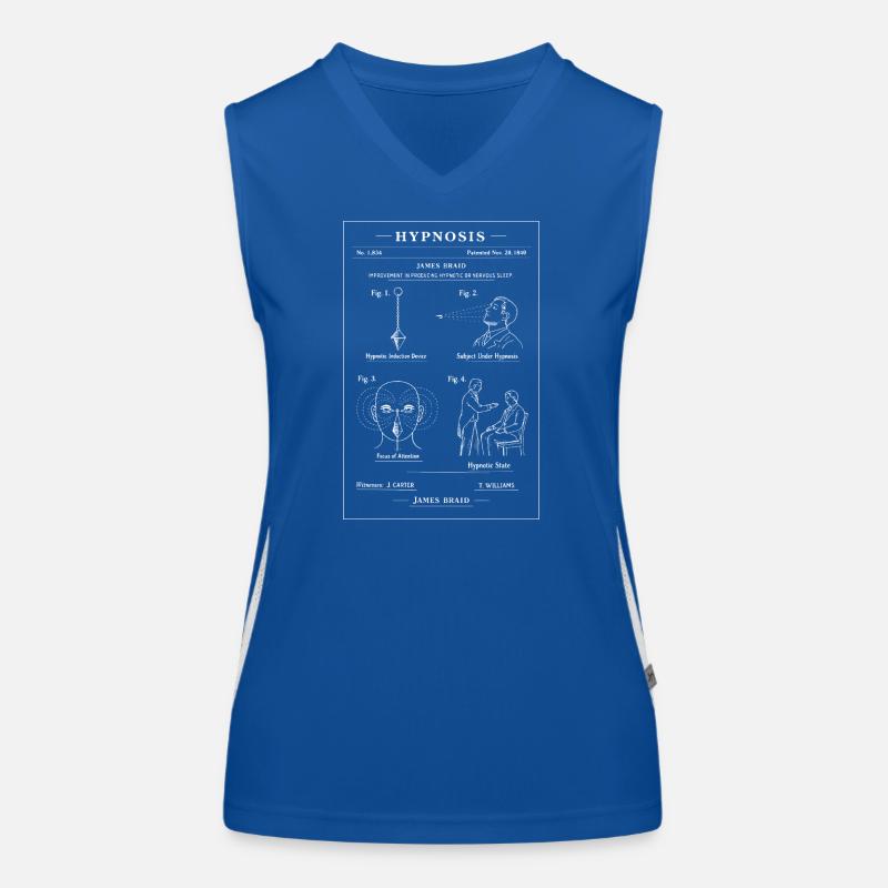 Vintage Hypnosis Diagram Print Women's Functional Contrast Tank Top