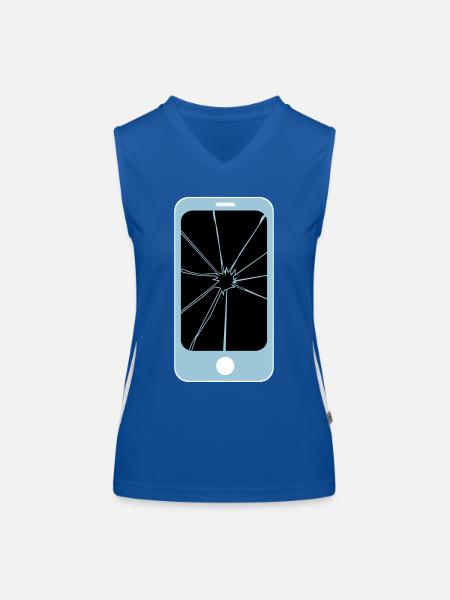 spider app - Funktionelles Kontrast-Tank Top für Frauen - Royal/Weiß - Vorne