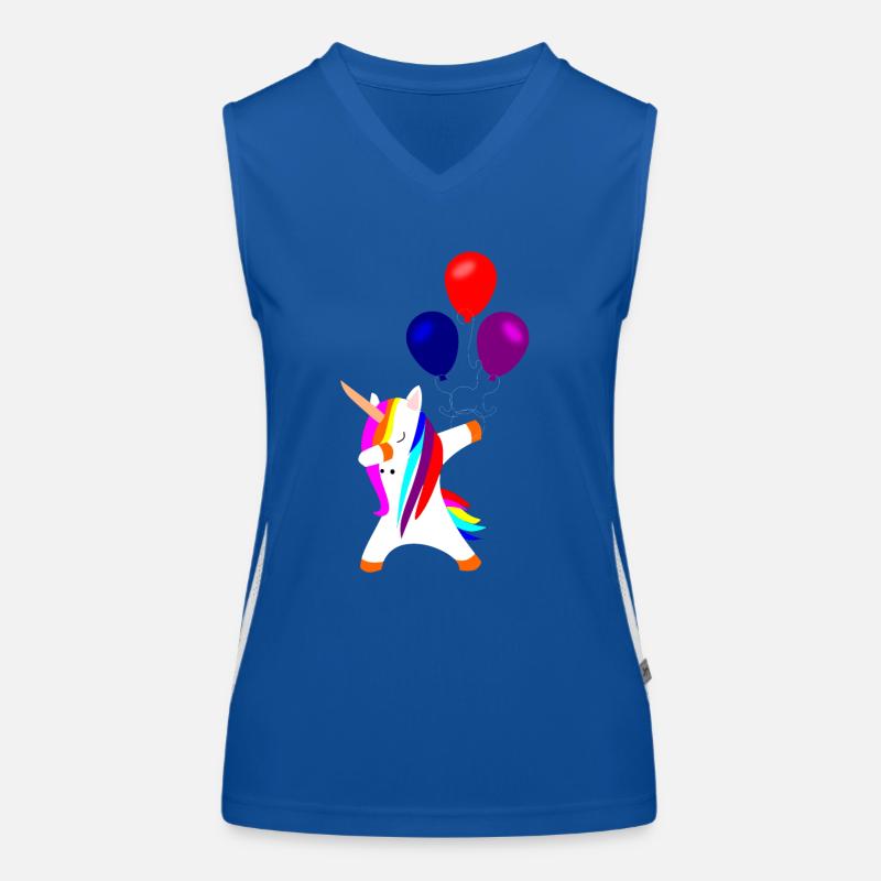 dabbing unicorn, dabbendes Einhorn Einhörner Funktionelles Kontrast-Tank Top für Frauen