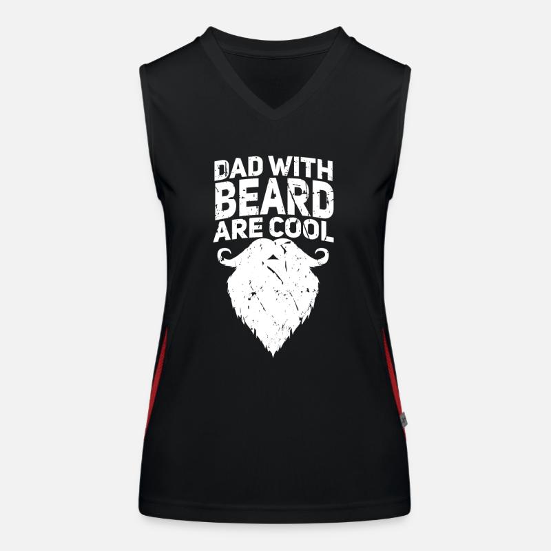 Papa mit Bart sind cool, lustige Zitatgestaltung, Text Funktionelles Kontrast-Tank Top für Frauen