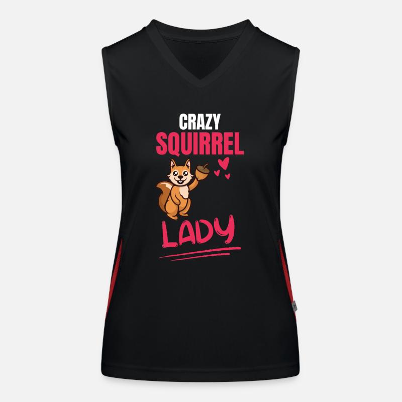 Crazy Squirrel Lady Gift Squirrel Débardeur respirant contrasté Femme