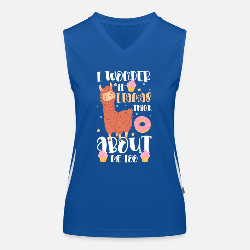 Llama Animal Soft Women's Functional Contrast Tank Top