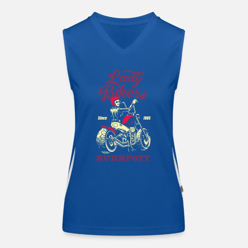 Ruhrpott Ladybiker Funktionelles Kontrast-Tank Top für Frauen