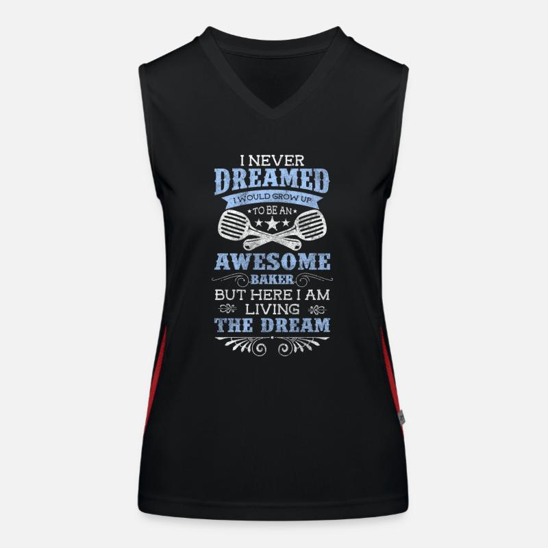 Backen Beruf Lecker Funktionelles Kontrast-Tank Top für Frauen