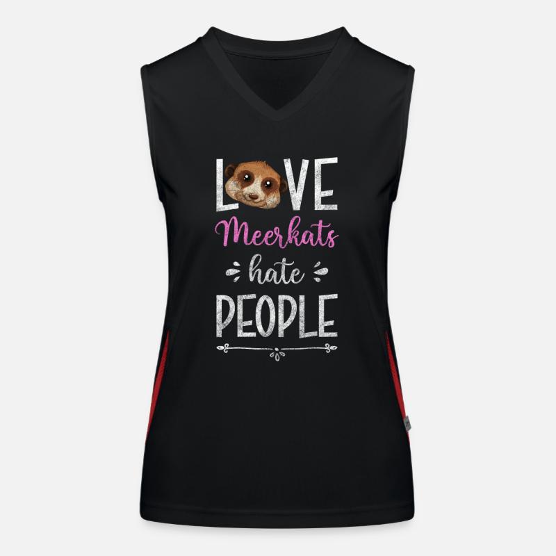 suricate afrique bande horizontale mignon Débardeur respirant contrasté Femme