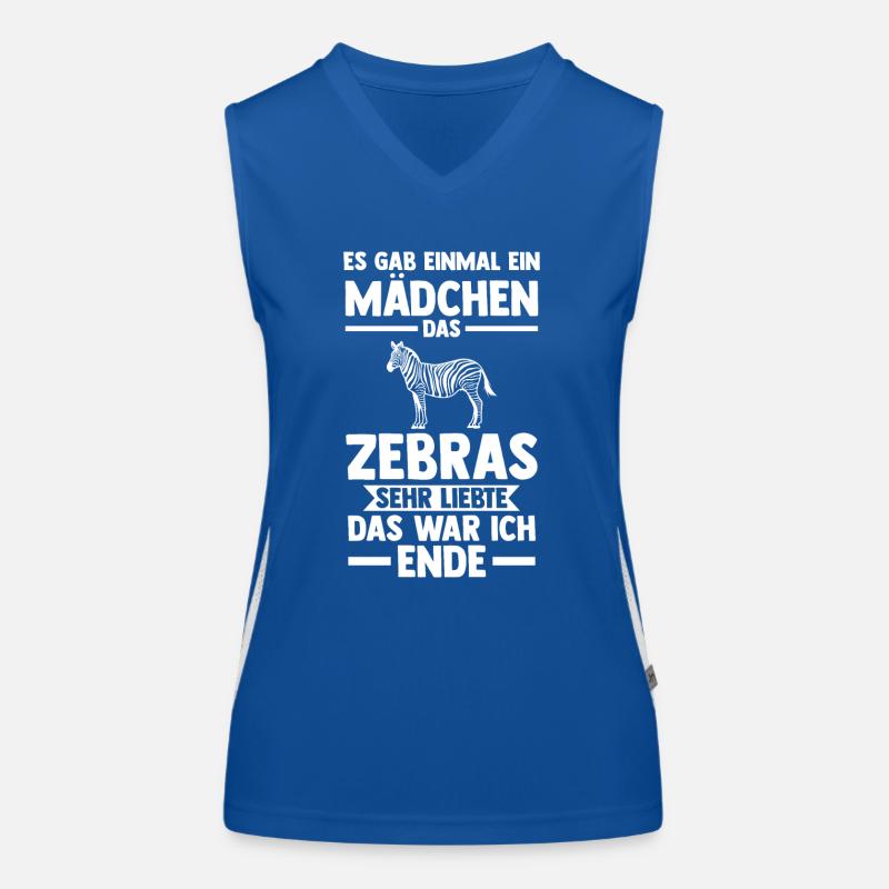 Zebra Funktionelles Kontrast-Tank Top für Frauen
