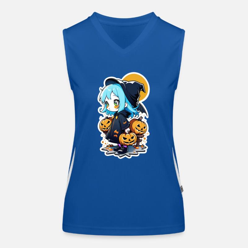 Halloween - Witch Manga Women's Functional Contrast Tank Top