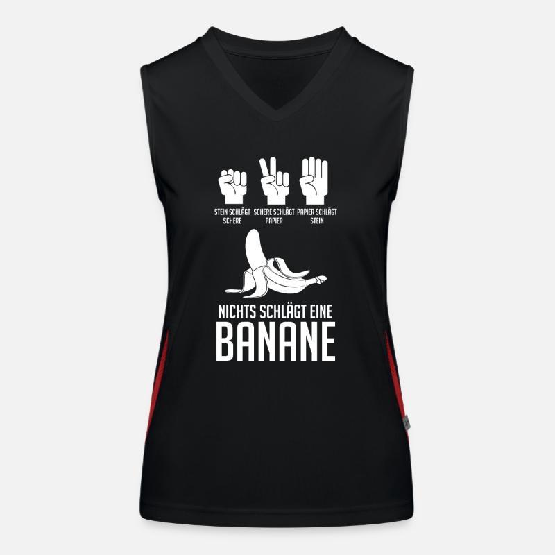 Früchte Banane Funktionelles Kontrast-Tank Top für Frauen