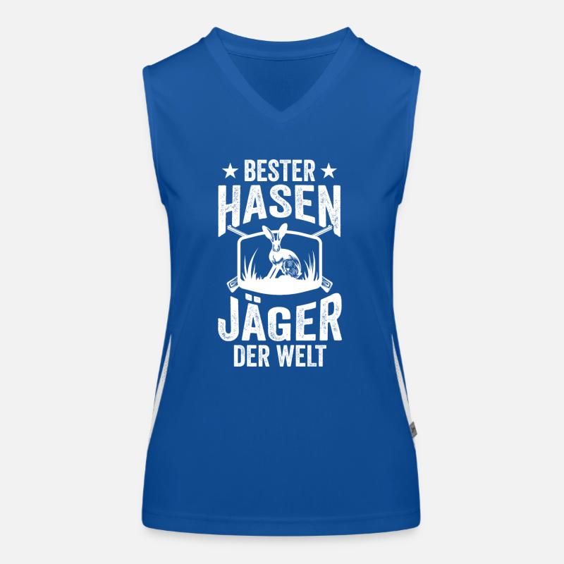 Hasenjäger Hasenjagd Kaninchenjagd Jäger Funktionelles Kontrast-Tank Top für Frauen