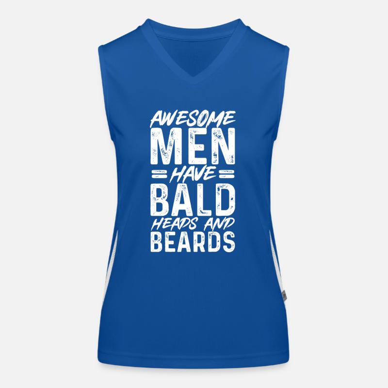 Bald Head Baldness Beard Bald Head Women's Functional Contrast Tank Top