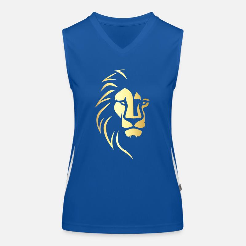 tête de lion Doré Débardeur respirant contrasté Femme