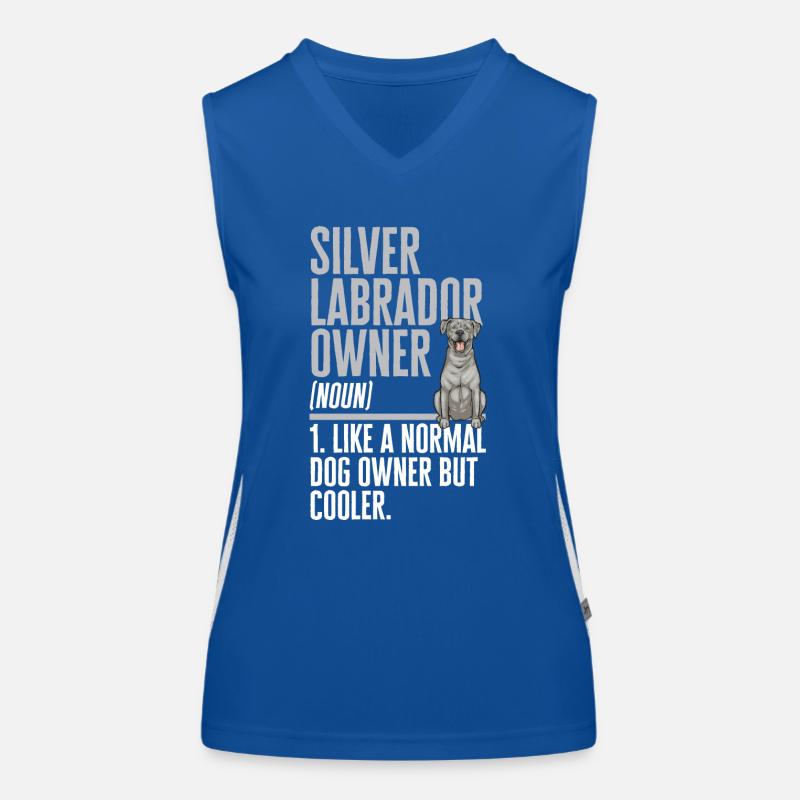 Silver Labrador Retriever Silver Lab Débardeur respirant contrasté Femme