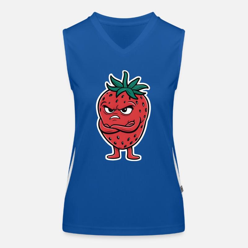 Erdbeere Funktionelles Kontrast-Tank Top für Frauen