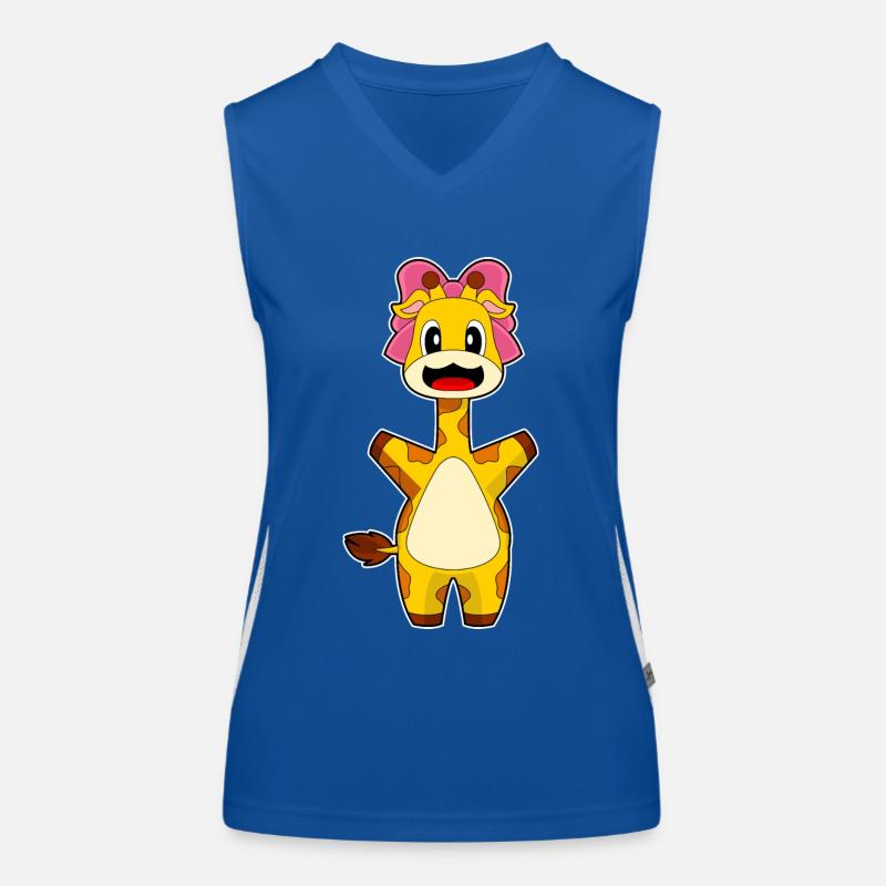 Giraffe Bow Women's Functional Contrast Tank Top