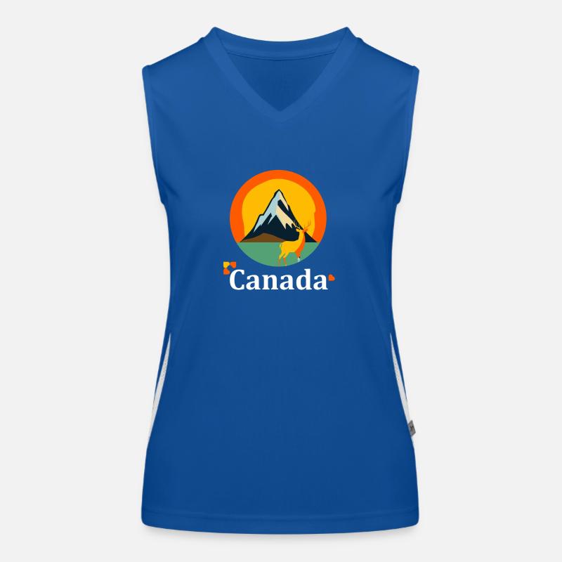 J’aime le Canada Débardeur respirant contrasté Femme