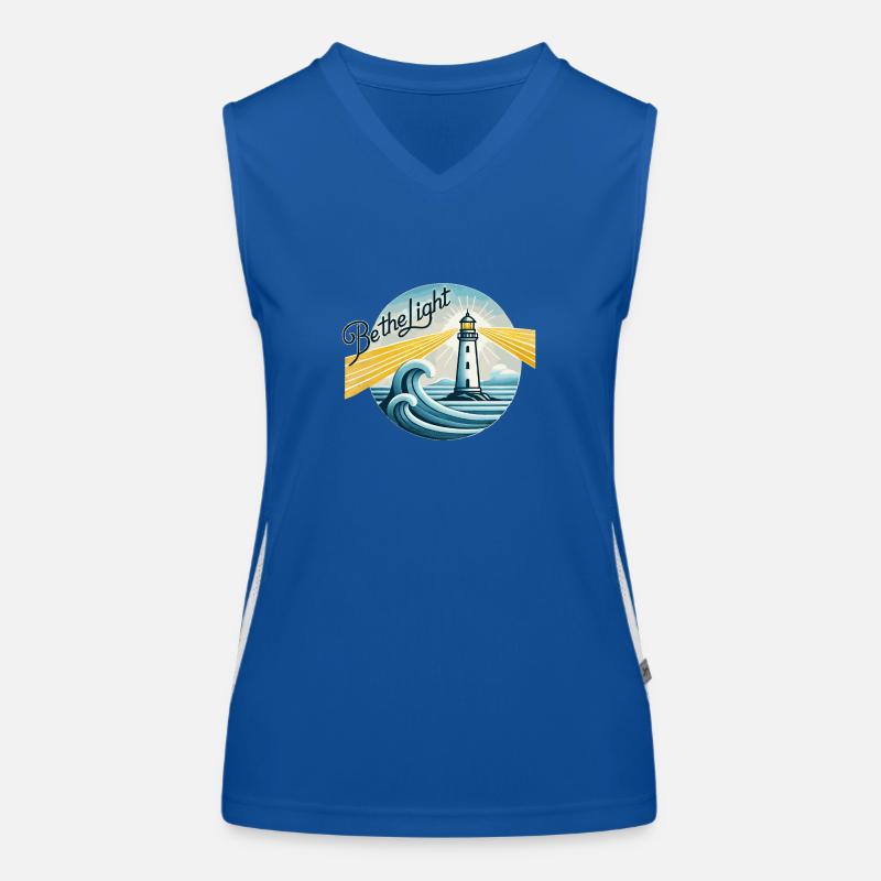 Lighthouse, Be the Light, Inspirational Women's Functional Contrast Tank Top