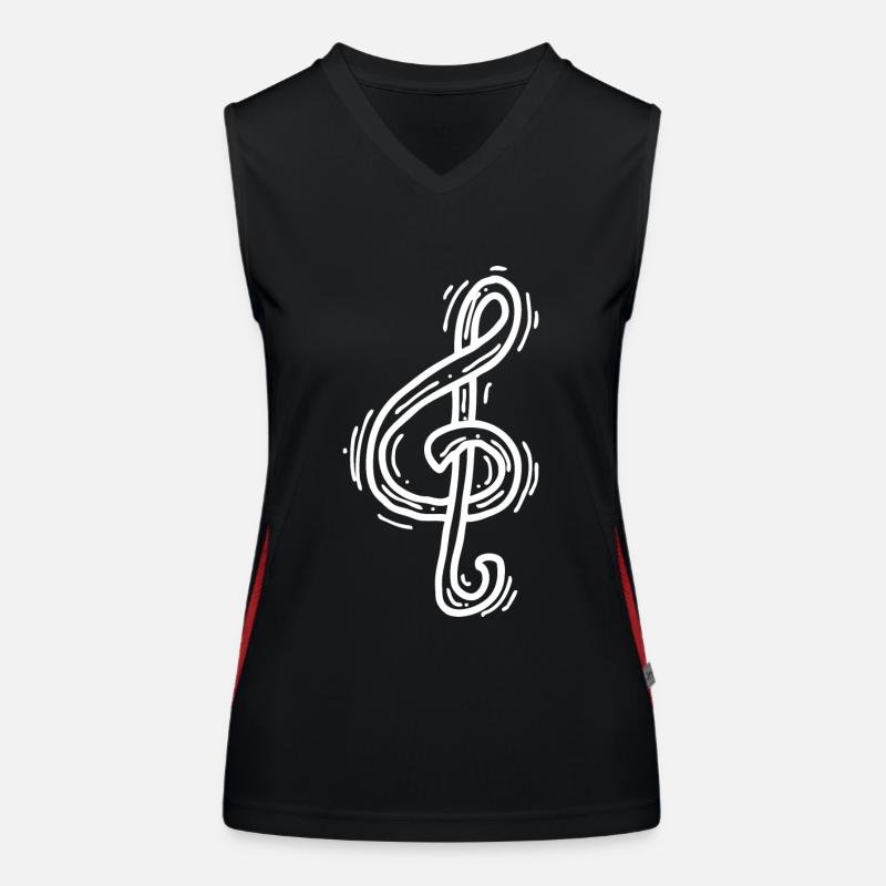 Joyful music note Women's Functional Contrast Tank Top