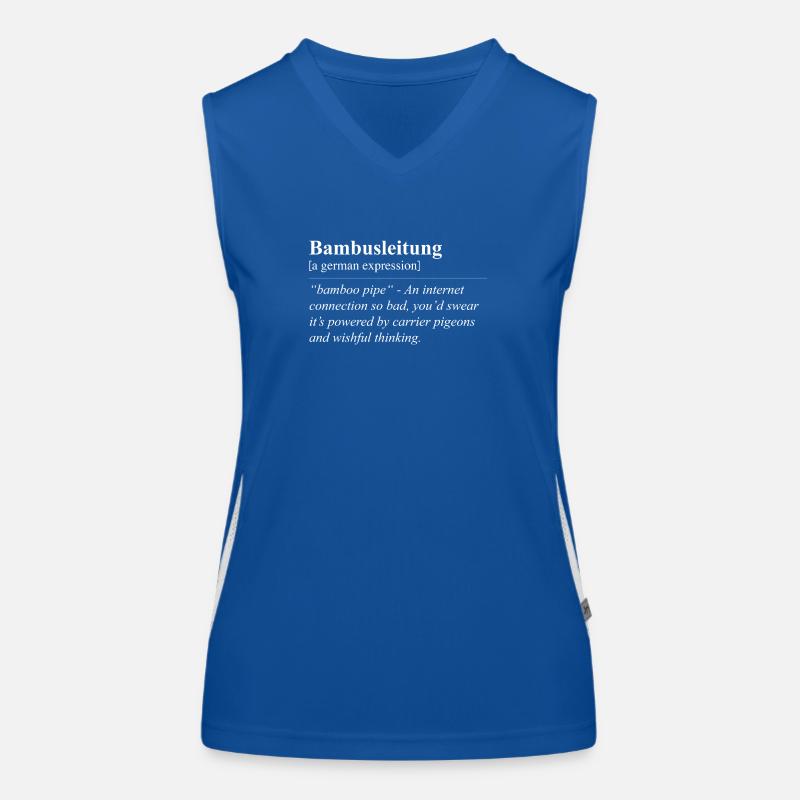 Bamboo Pipe Funny German Idiom Women's Functional Contrast Tank Top