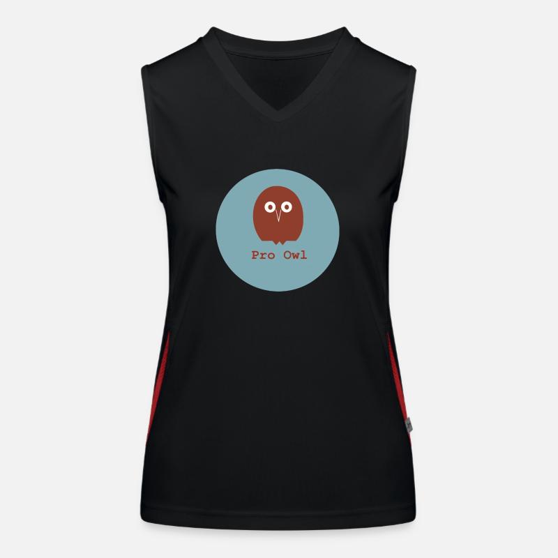 Pro Owl, Pro Eule, Pro Waldbewohner Funktionelles Kontrast-Tank Top für Frauen