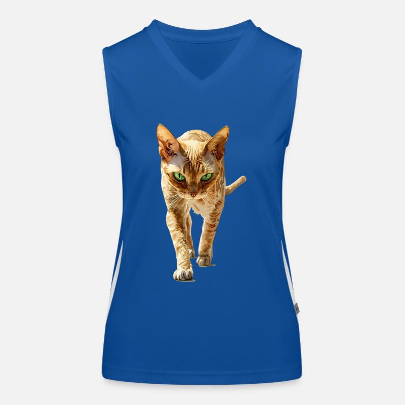 Devon Rex Funktionelles Kontrast-Tank Top für Frauen