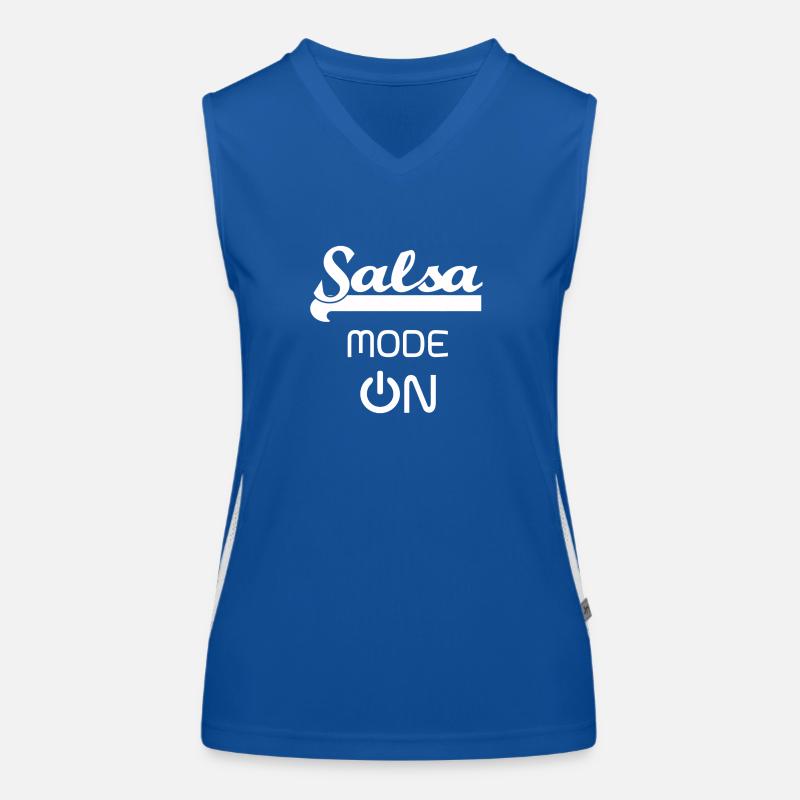 Salsa MODE sur blanc - shirt Salsa Dance Débardeur respirant contrasté Femme