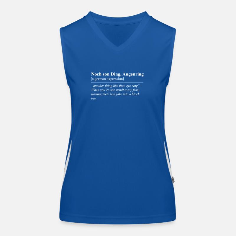 Still Son Thing, Eye Ring Funny Idiom Women's Functional Contrast Tank Top