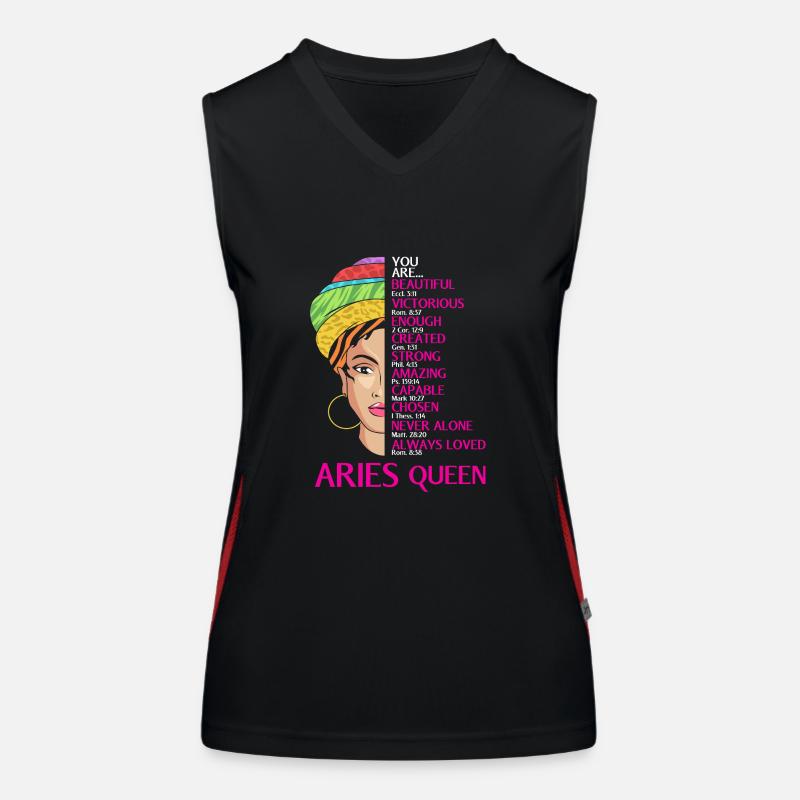 Sternzeichen Widder Funktionelles Kontrast-Tank Top für Frauen