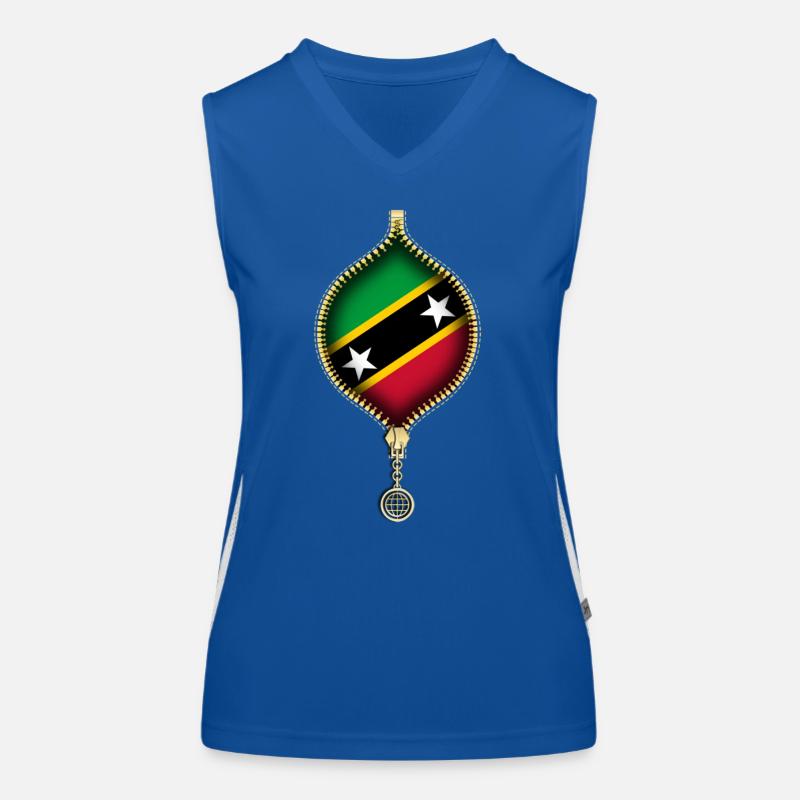 ST. KITTS-ET-NEVIS | DRAPEAU | SYNTHÉTIQUES URBAINS Débardeur respirant contrasté Femme