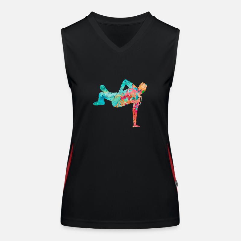 Breakdance Breakdancer PopArt Débardeur respirant contrasté Femme