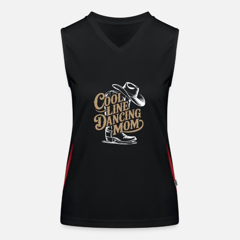 Line Dance Mom Linedance Mama Geschenk Funktionelles Kontrast-Tank Top für Frauen