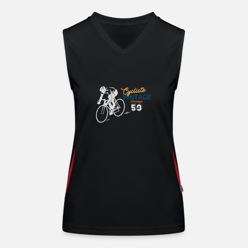 Cycliste classique Débardeur respirant contrasté Femme