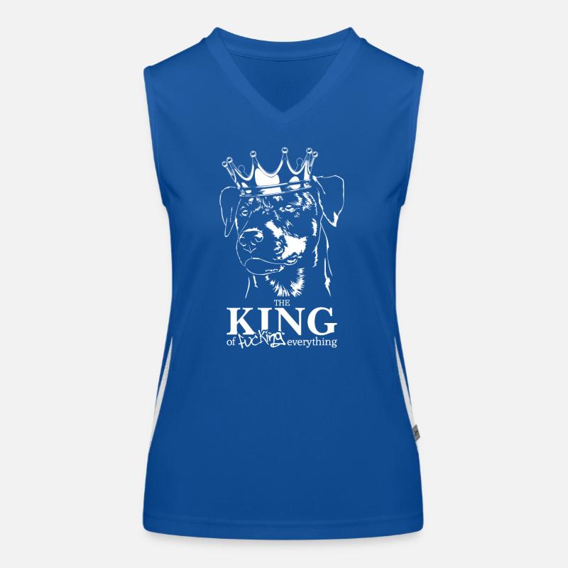 Deutscher Jagdterrier King of everything Wilsigns Funktionelles Kontrast-Tank Top für Frauen