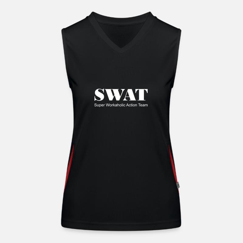 blanc Swat Débardeur respirant contrasté Femme
