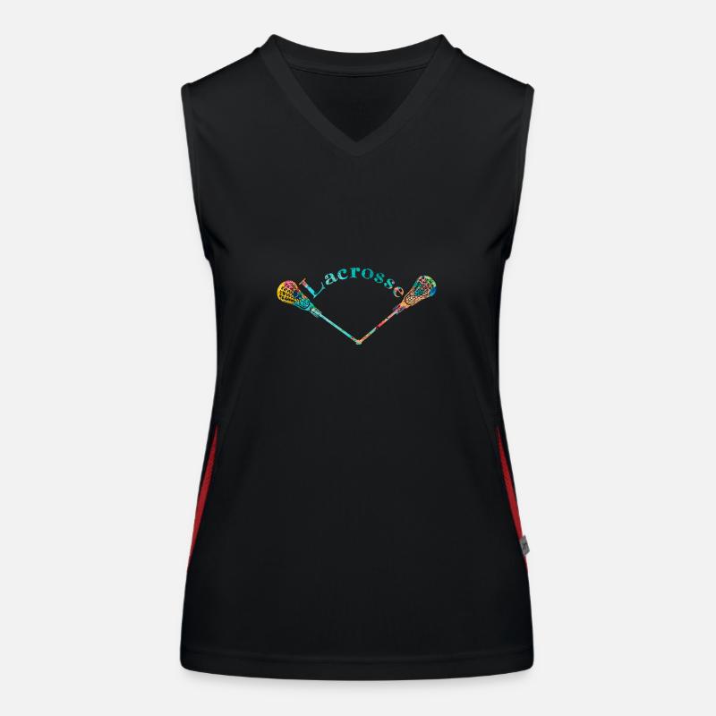 Lacrosse Pop Art Women's Functional Contrast Tank Top