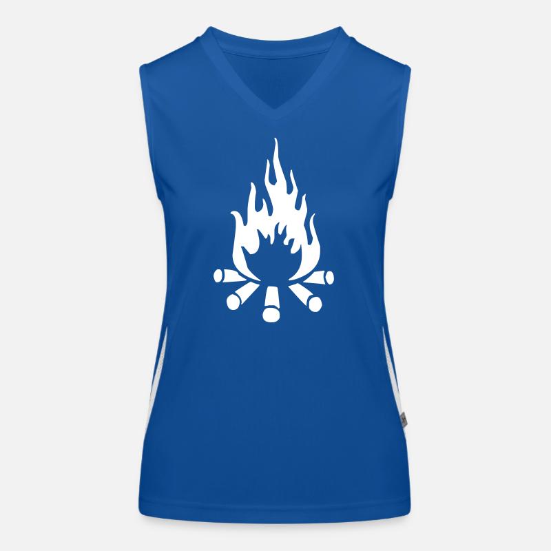 Feu tentes de feu de camp scouts Débardeur respirant contrasté Femme