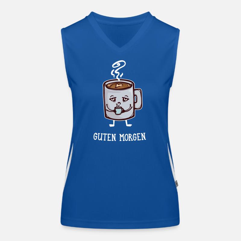 Frühstück Kaffee Koffein Statement Kaffeetrinker Funktionelles Kontrast-Tank Top für Frauen