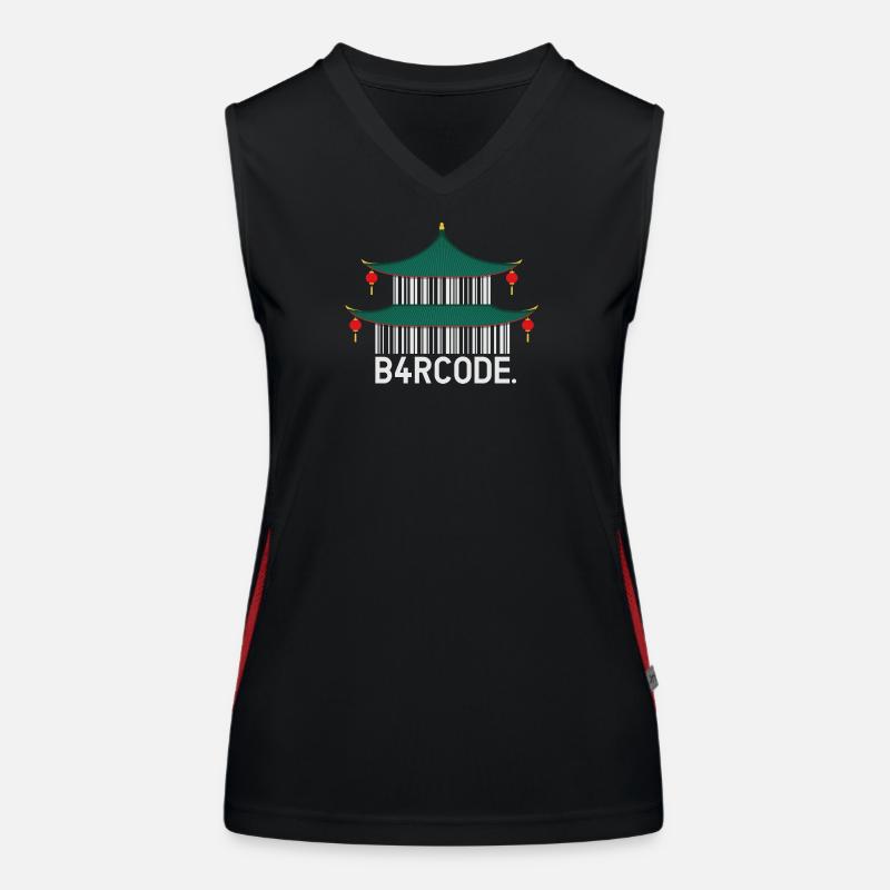 B4RCODE. Chinese Temple Funktionelles Kontrast-Tank Top für Frauen