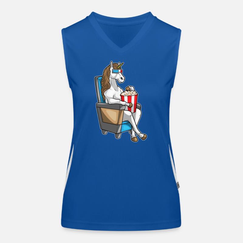 Unicorn Cinema Popcorn Women's Functional Contrast Tank Top