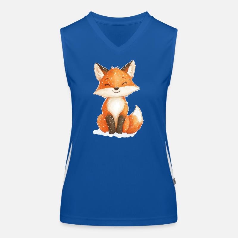 Fox winter motif Women's Functional Contrast Tank Top