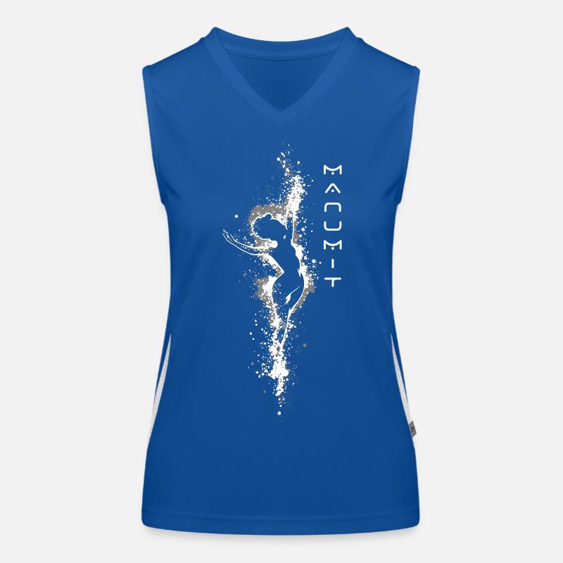 Manumit Single White Design Women's Functional Contrast Tank Top