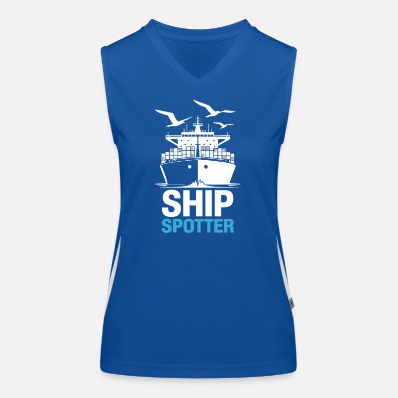 Ship Spotter Leidenschaft Maritim Funktionelles Kontrast-Tank Top für Frauen