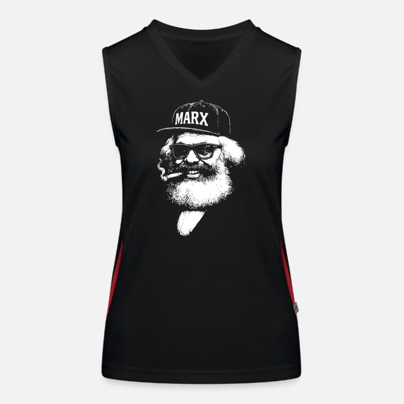 Karl Marx Pop Icon  Women's Functional Contrast Tank Top