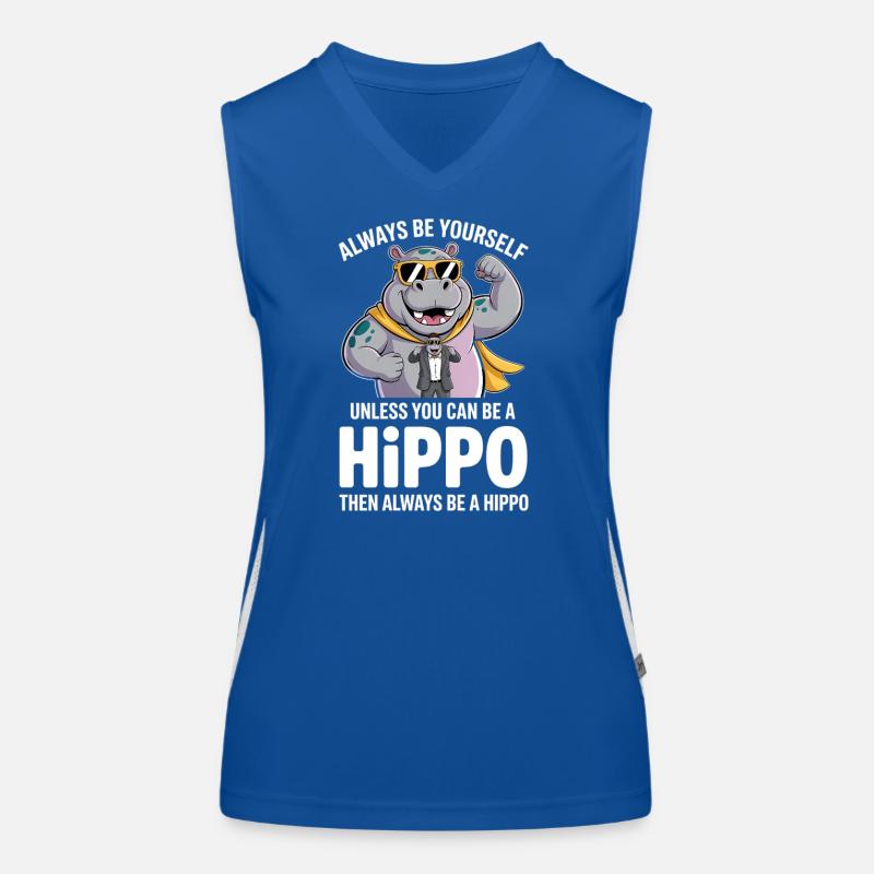 Sei immer du selbst, es sei denn, du kannst ein Nilpferd sein Funktionelles Kontrast-Tank Top für Frauen