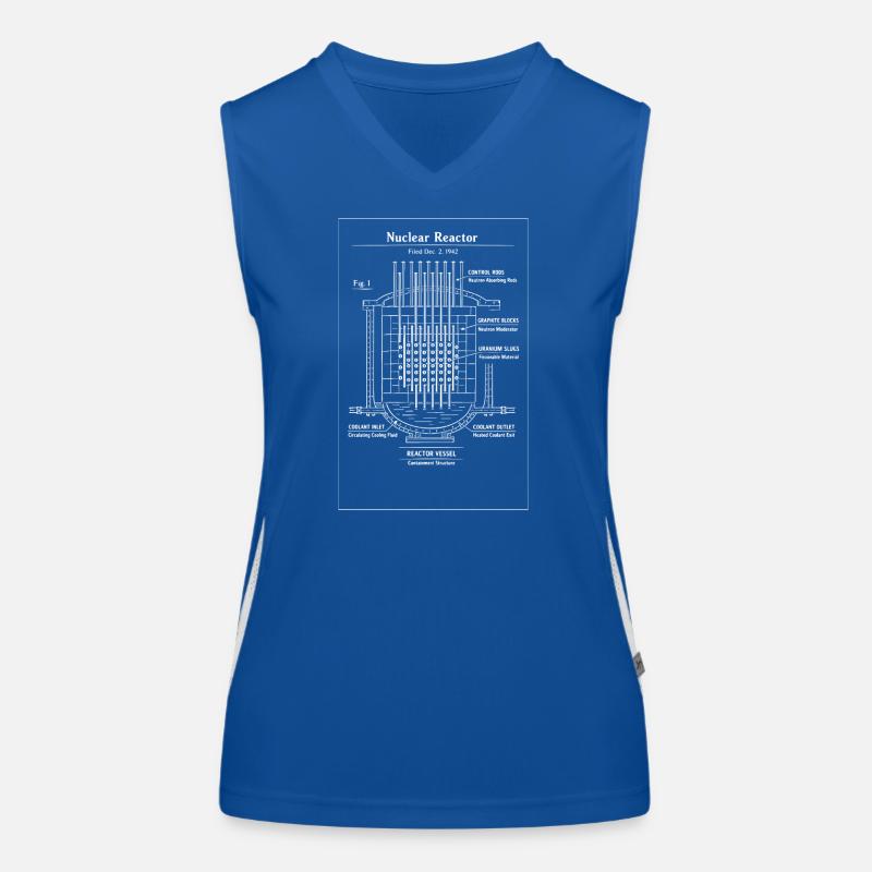Nuclear Reactor Blueprint Women's Functional Contrast Tank Top