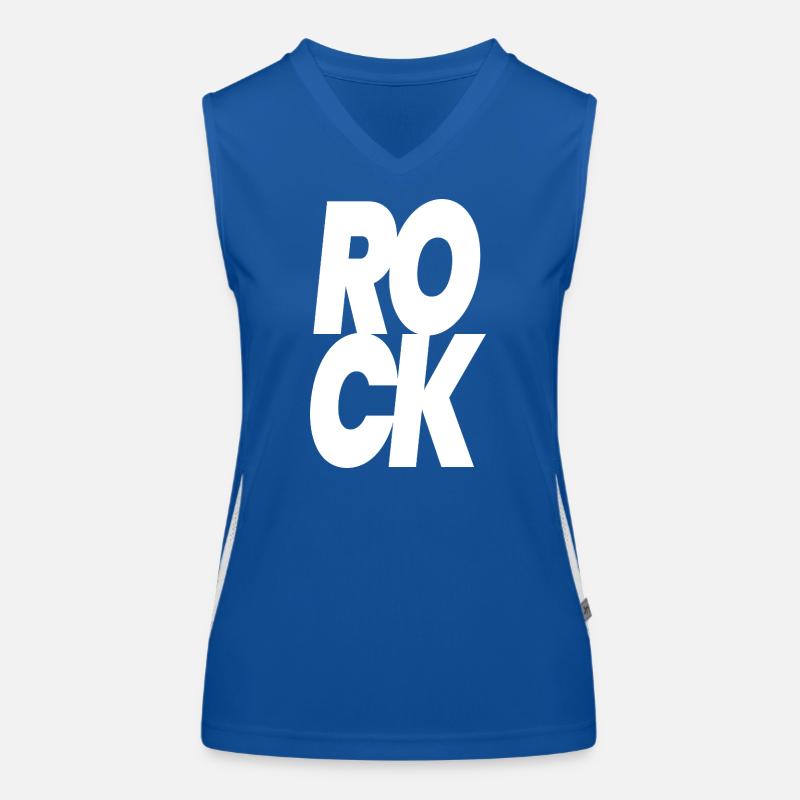 Rock Glyphs Heavy Lettering Women's Functional Contrast Tank Top
