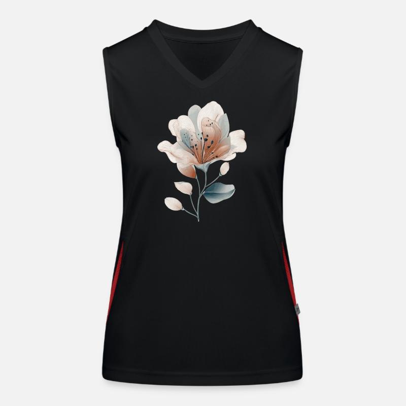 Fleur délicate Débardeur respirant contrasté Femme