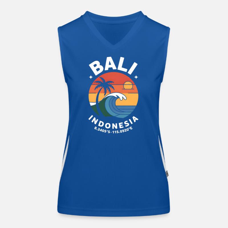 Bali Indonesia Coordinate Funktionelles Kontrast-Tank Top für Frauen