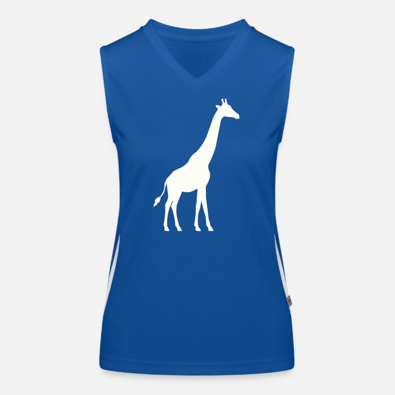 Giraffe Silhouette Funktionelles Kontrast-Tank Top für Frauen