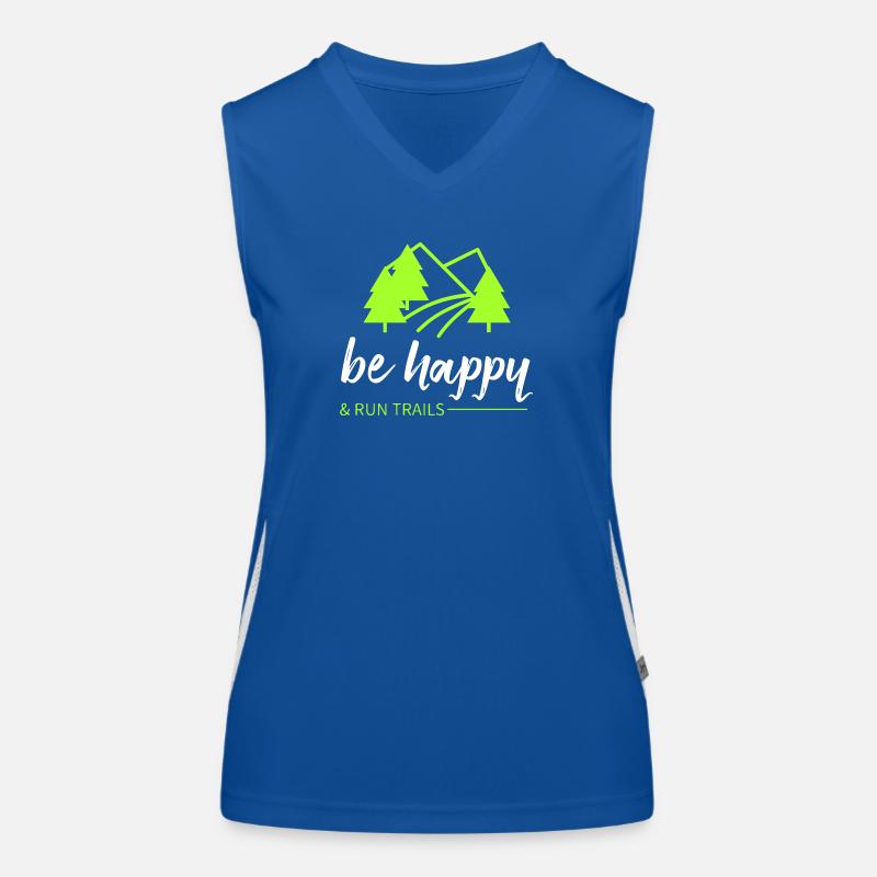 Laufe Trails & sei glücklich! Funktionelles Kontrast-Tank Top für Frauen